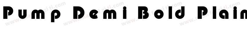 Pump Demi Bold Plain Regular字体转换